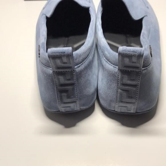 New Authentic Versace Villa Suede Driver Shoes – Blue (Size 47) - Picture 9 of 11